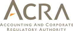 Accounting and Corporate Regulatory Authority (ACRA) Registered Filing Agent logo.